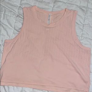 LULULEMON light pink workout tank top size: xl